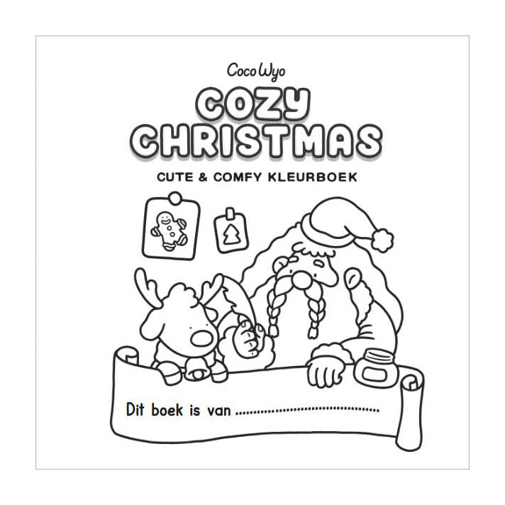 Deltas cozy christmas cute comfy kleurboek coco wyo