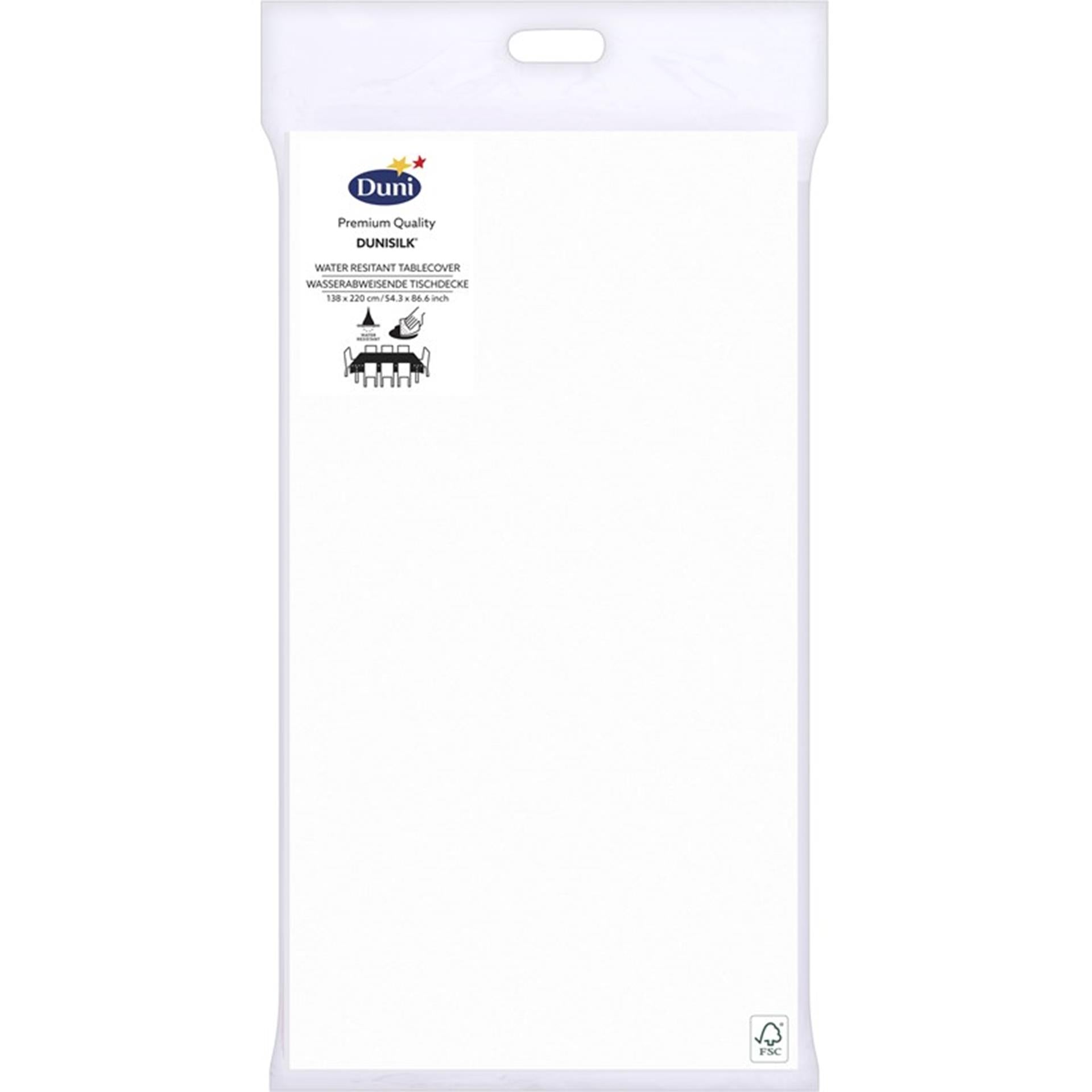 Duni tafelkleed 138x220cm icewhite