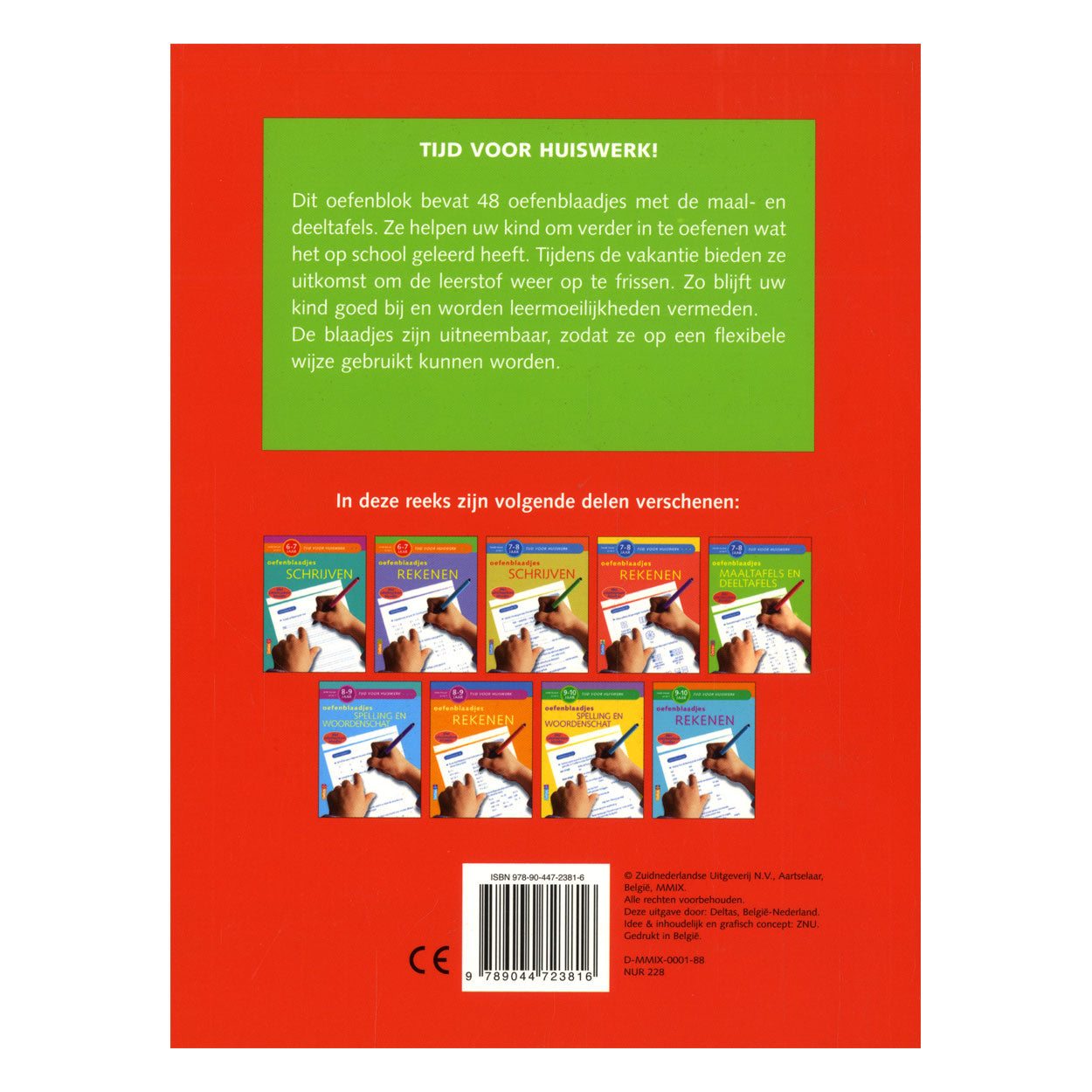 Deltas oefenblaadjes maaltafels en deeltafels (7-8