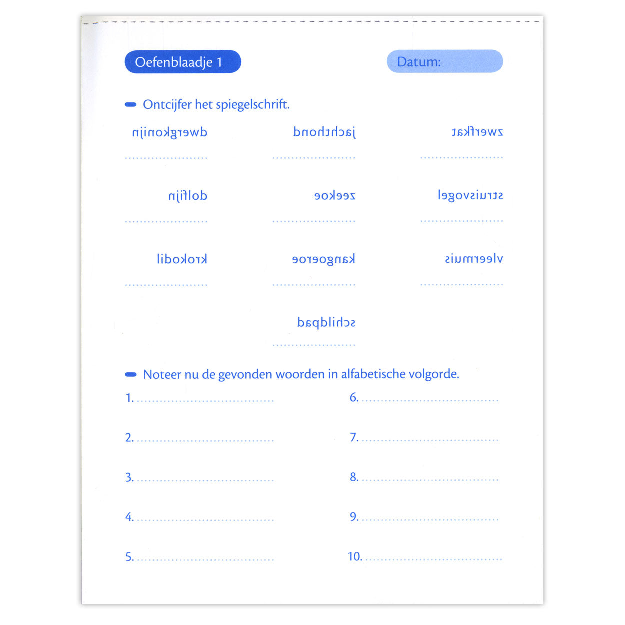 Deltas oefenblaadjes spelling en woordenschat (9-10 j)
