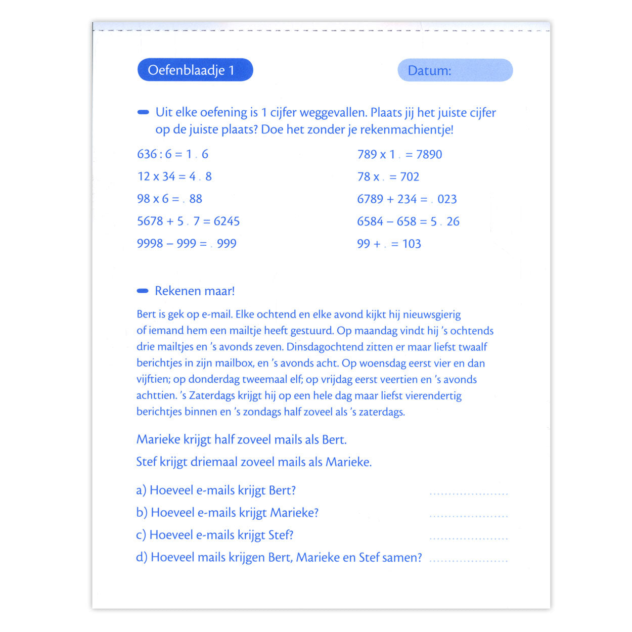 Deltas oefenblaadjes rekenen (9-10 j)