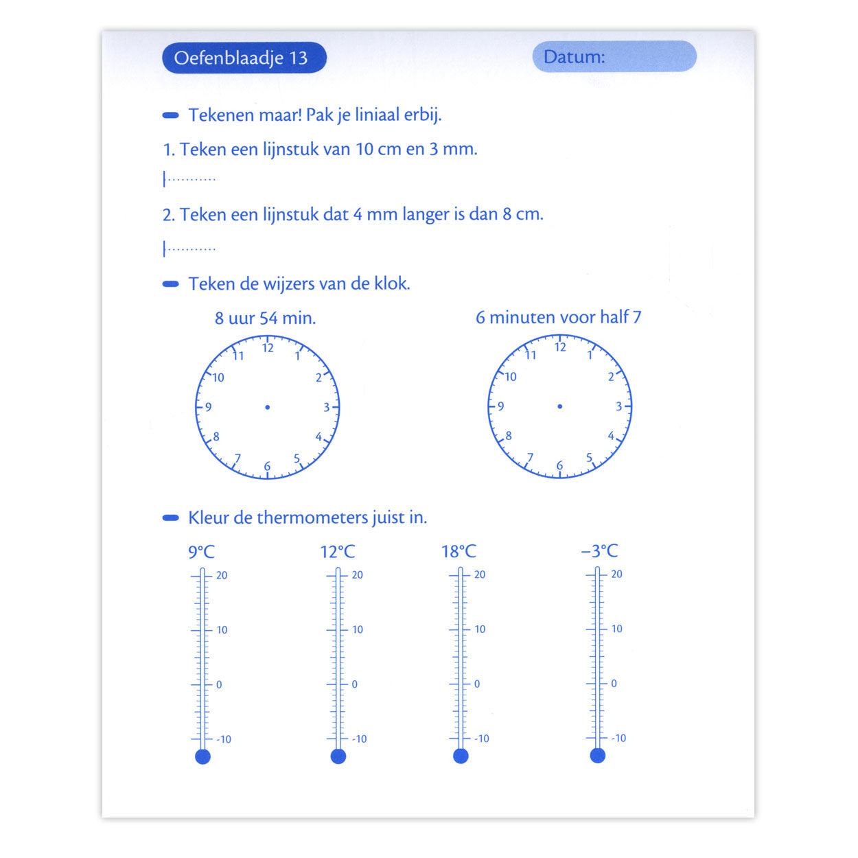Deltas oefenblaadjes maten en gewichten