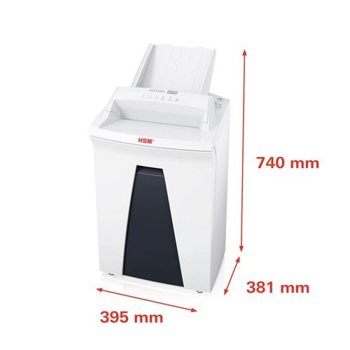 Papierversnipperaar hsm securio af150 vernietigt papier nietjes paperclips 34l