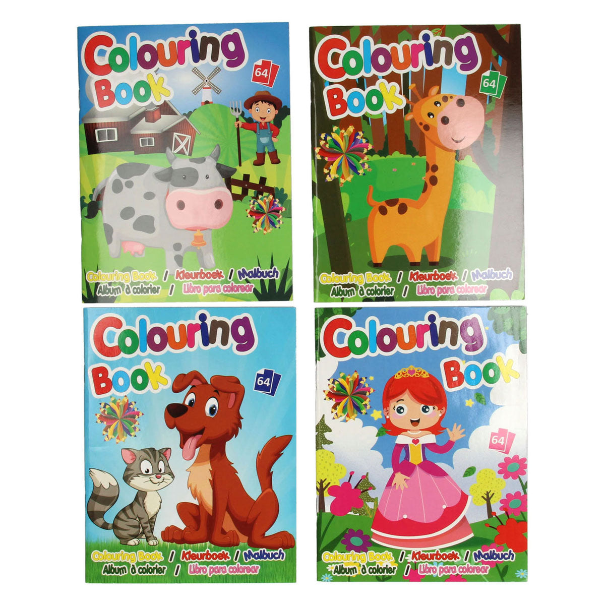 Boek specials nederland bv kleurboekje a5. 64 pag. (20 stuks) 4 ass