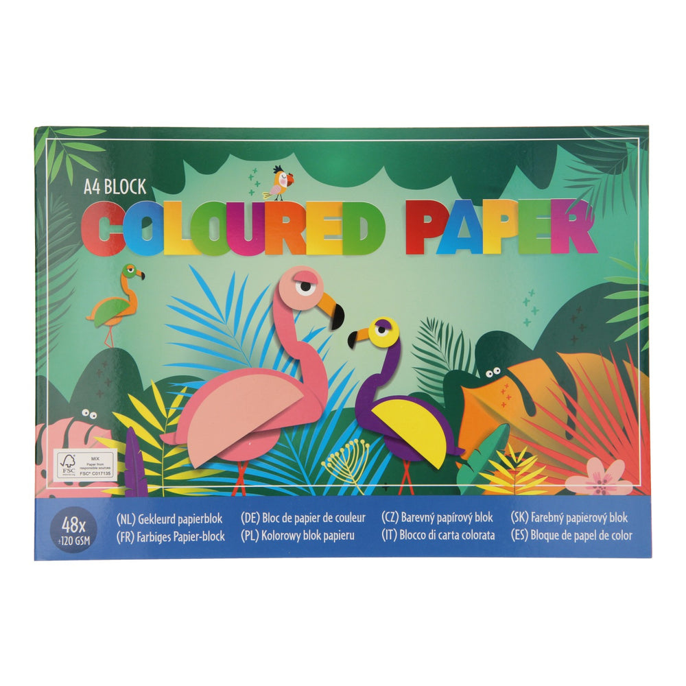 Wins holland gekleurd knutselpapier a4, 48 vel