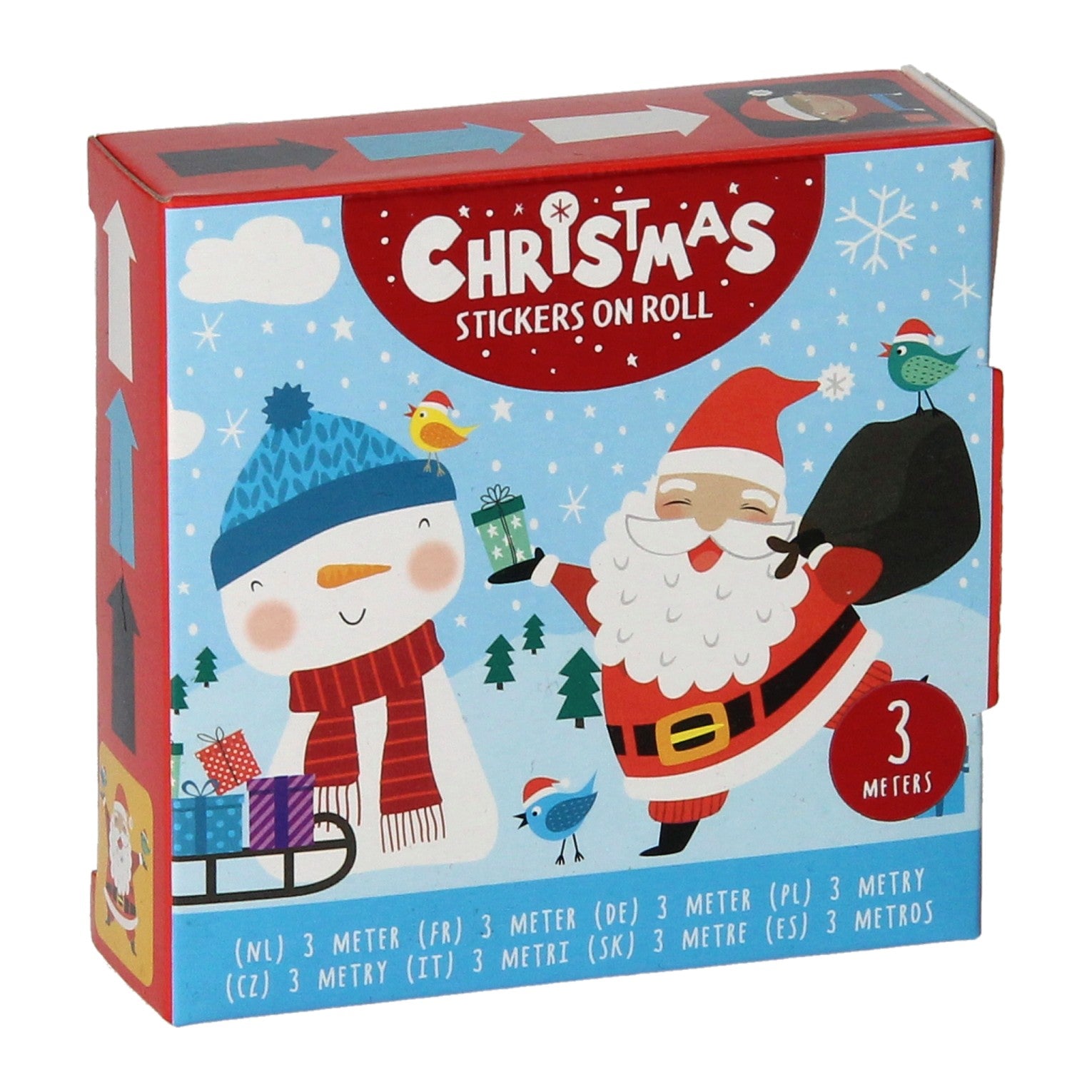 Wint holland kerststickers op rol, 3 meter