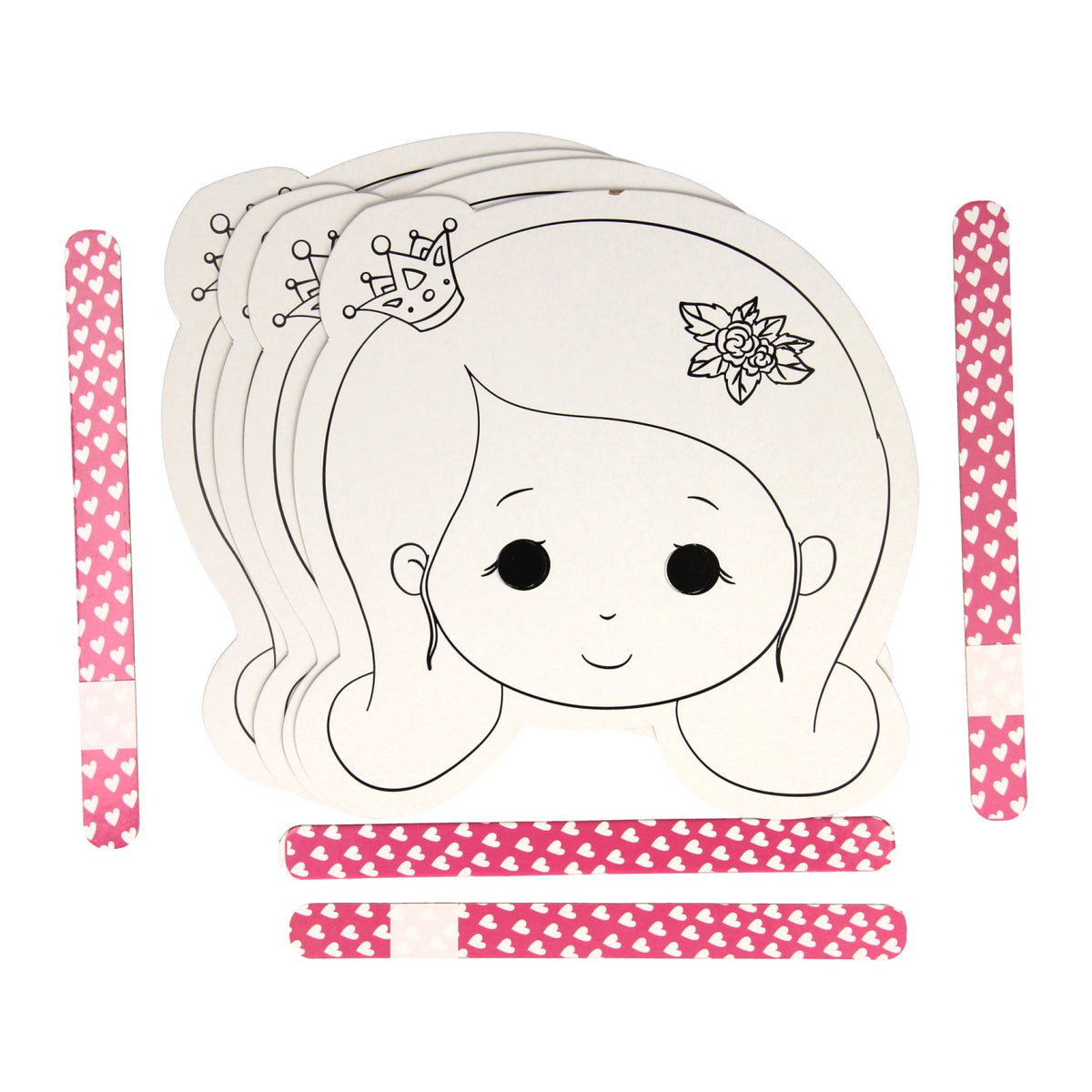 Wins holland kleur en maak je eigen maskers - prinses, 4st.