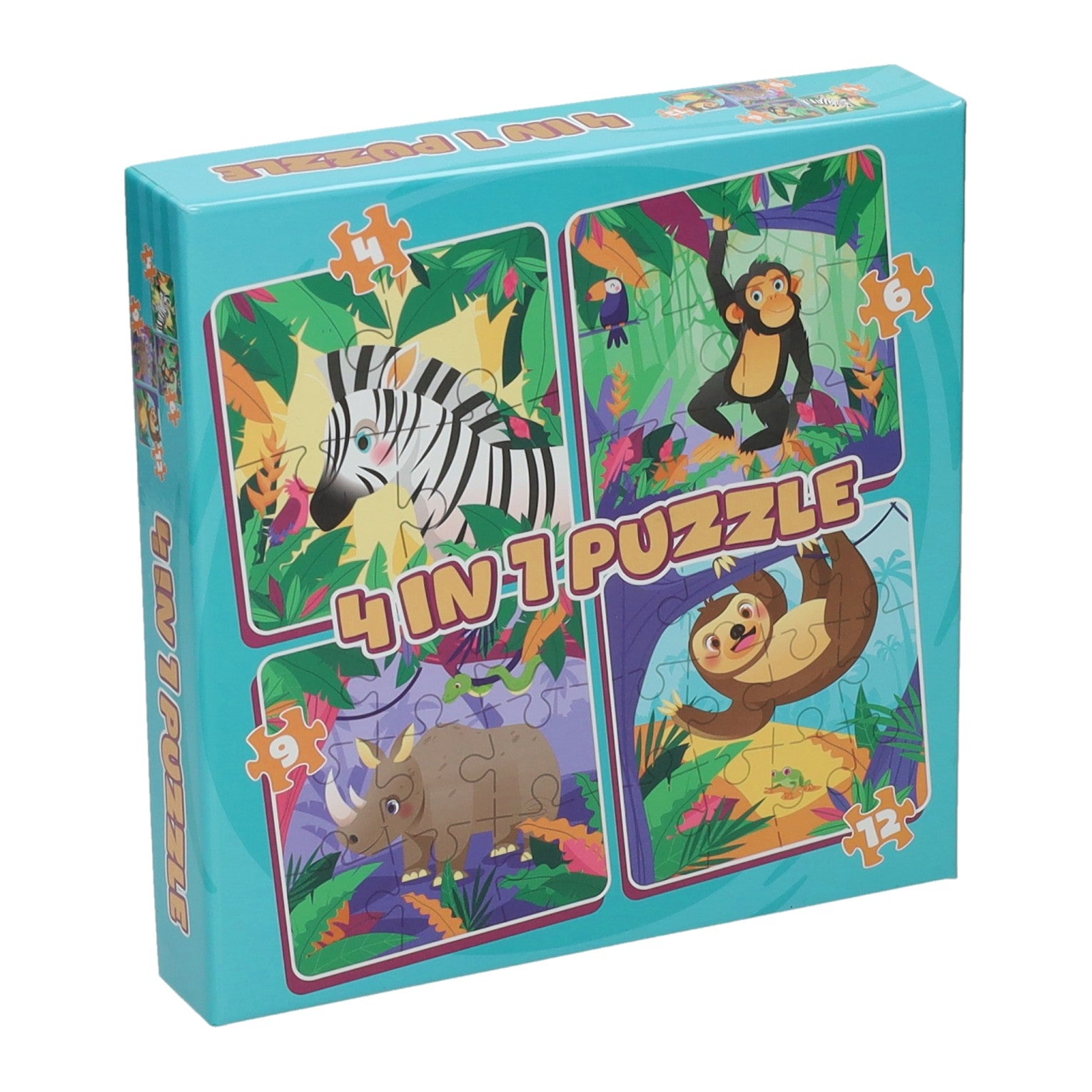 Wint holland legpuzzel 4in1 - wilde dieren, 12e.