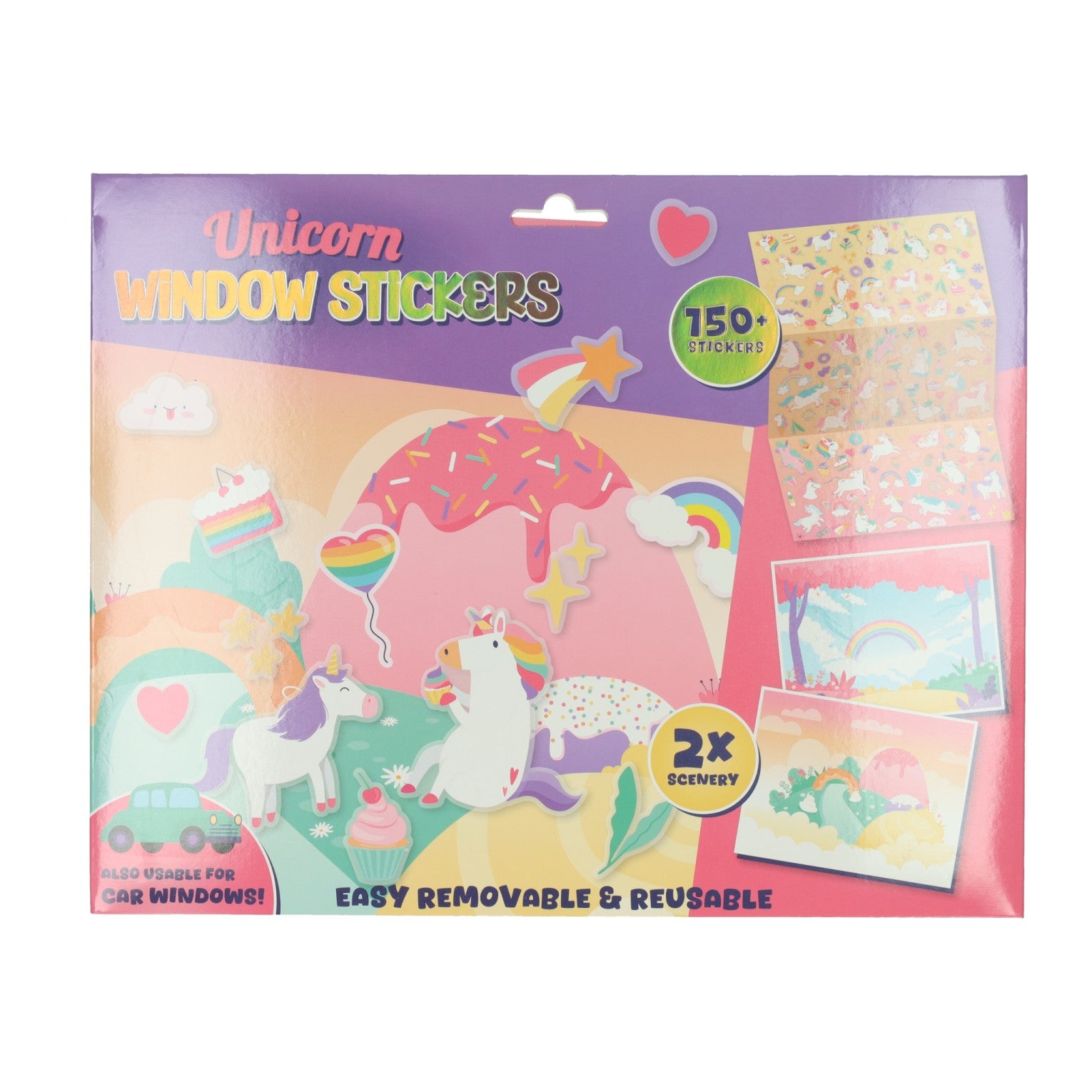 Wins holland herbruikbare eenhoorn raamstickers, 150st.