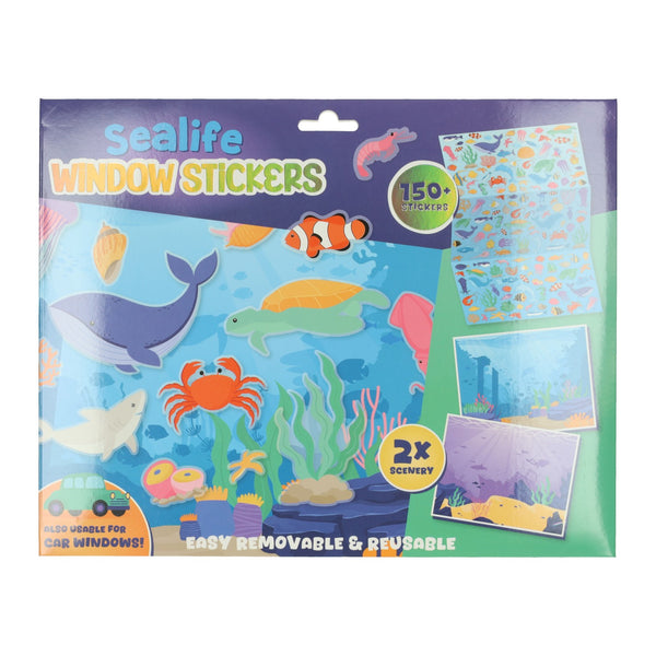 Wins holland herbruikbare zeedieren raamstickers, 150st.