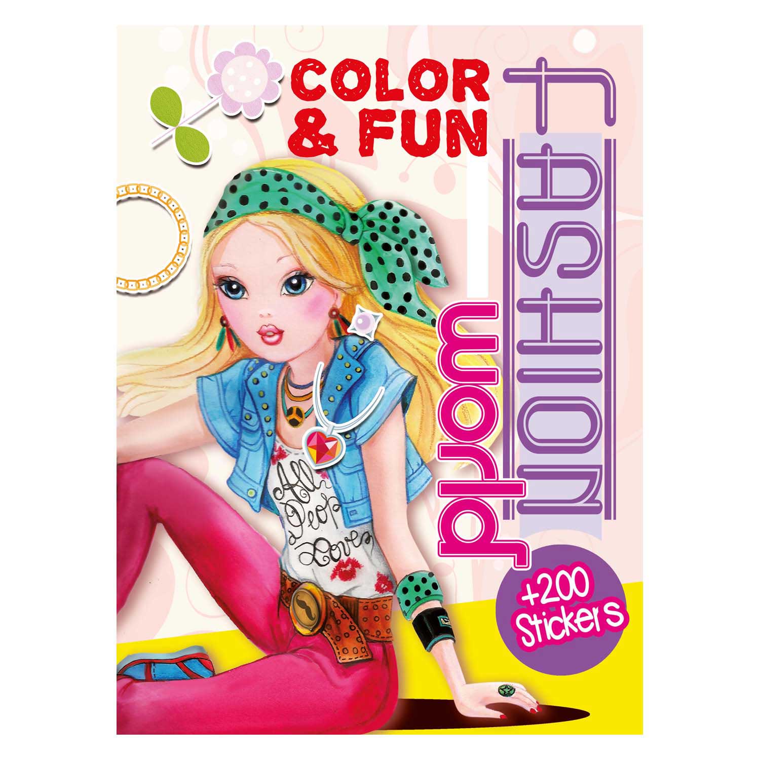 Boek specials nederland bv color fun girls kleurboek met 200 stickers
