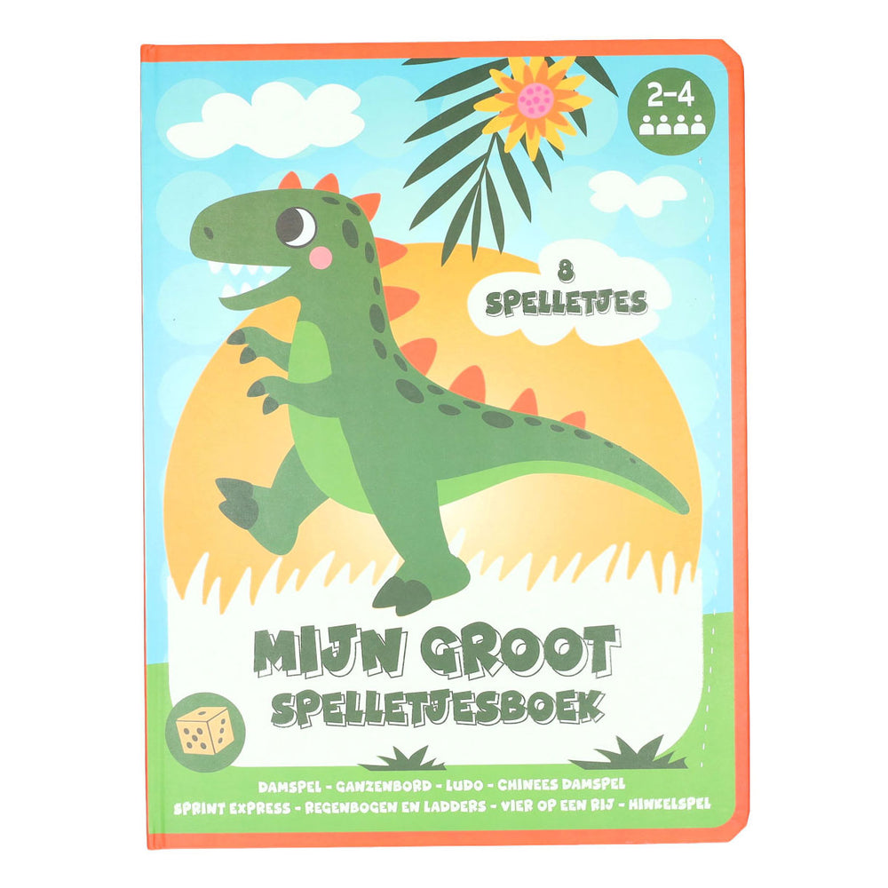 Wins holland bordspellen boek 8 spellen dinosaurus - 3jr.