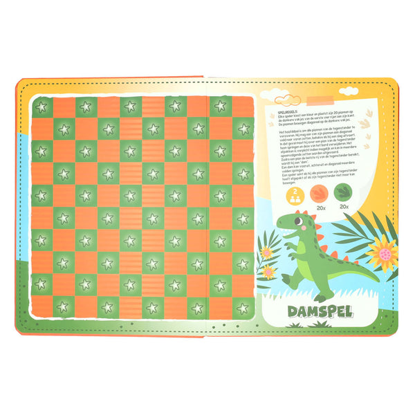 Wins holland bordspellen boek 8 spellen dinosaurus - 3jr.