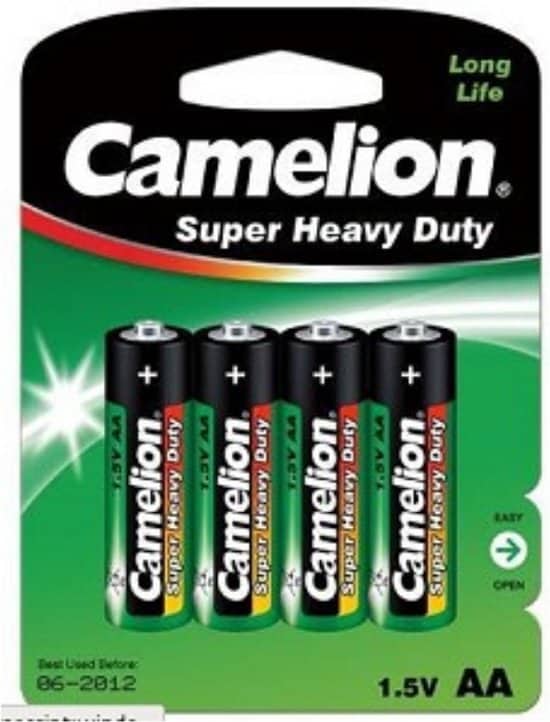 Camelion AA zink-koolstof batterijen per 4 stuks