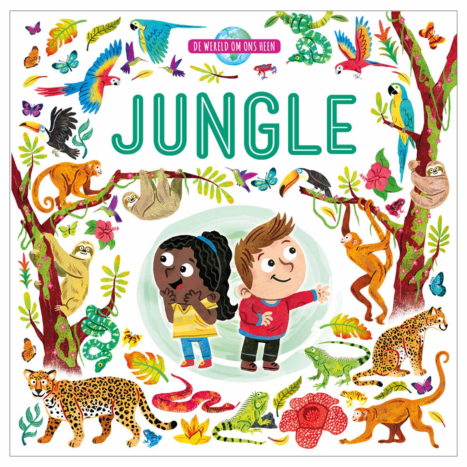 Rebo uitgevers kartonnenboek de wereld om ons heen - jungle