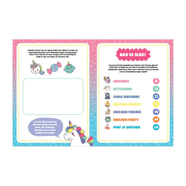 Rebo publishers kawaii tekenen unicorns friends