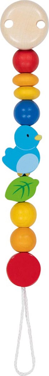Goki fopspeenketting - vogel - l21cm - hout