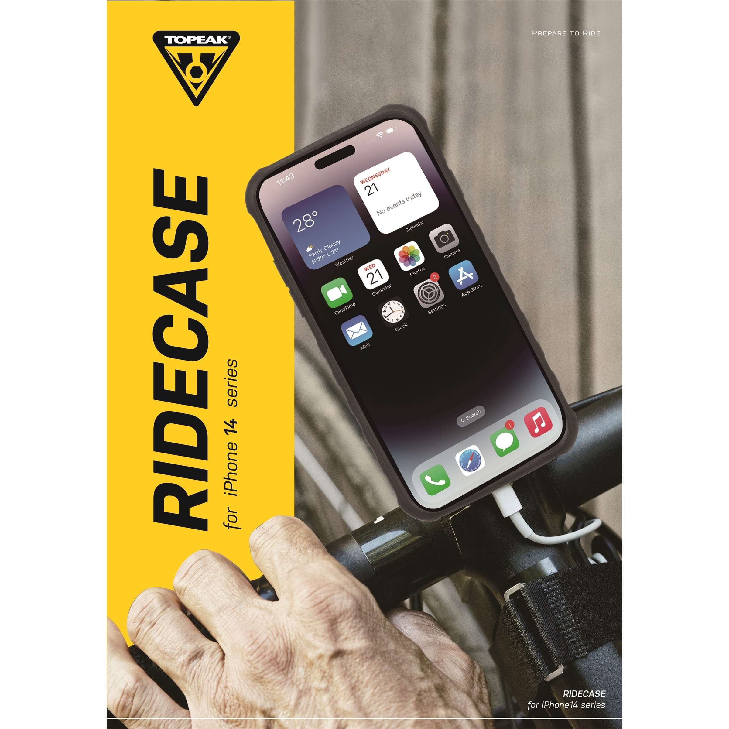 Topeak RideCase iPhone 14 Max incl. beschermhoes bevestiging