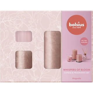 Bolsius giftset medium whispers of bloom