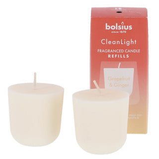 Bolsius navulling clean light pack 2 grapefruit gember