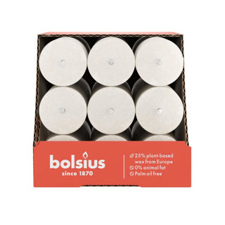 Bolsius dinerkaars rustiek zandgrijs