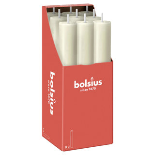Bolsius rustiek tafelkaars xl soft pearl | 9 stuks
