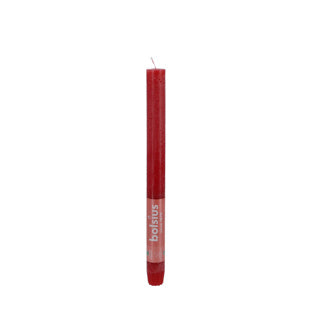 Bolsius dinerkaars rustiek delicaat rood