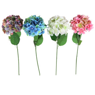 Kunstbloem hortensia 54 cm 4 assorti