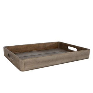 Dienblad kai groot grijs hout 36,5x26,5x4,5 cm