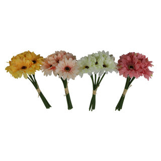 Kunstbloem gerbera 7 bloem 23 cm