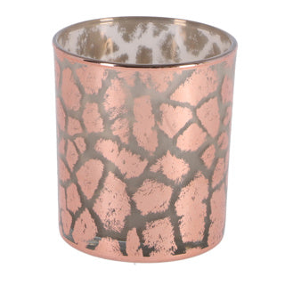 Diversen pmtd windlicht desiree giraffeprint roze 10 cm