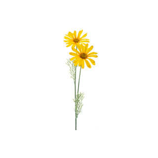 Kunstbloem madeliefje geel zijde 56cm