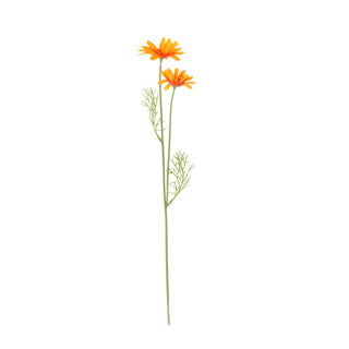 Kunstbloem madeliefje oranje zijde 56 cm