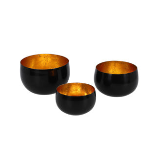 Schaaltjes marrakech zwart royal set van 3