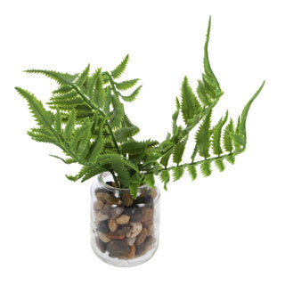 Countryfield kunstplant pteropsida in pot 19 cm groen assorti | 2 stuks