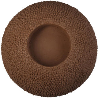Theelichthouder beton bruin 15x15x15cm