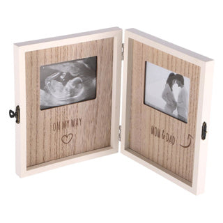 No brand fotolijst on my way naturel wit hout 33x19x1,5cm | 2 stuks