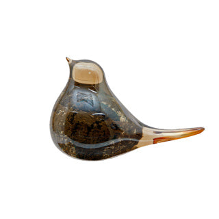 No brand sculptuur blend l oker glas 16x6x10cm | 2 stuks