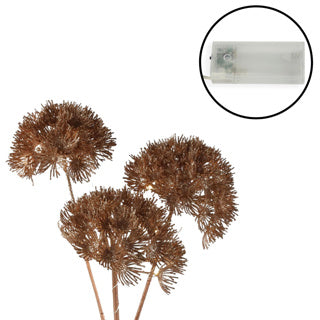 Kunstbloem heracleum countryfield led koper 80 cm