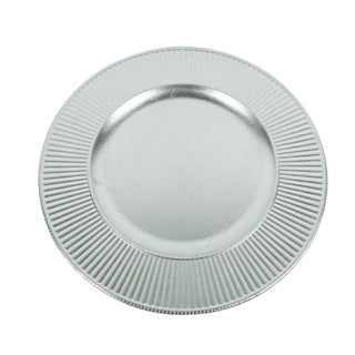 No brand decoratieschaal migros zilver onderbord 33cm kunststof | 6 stuks