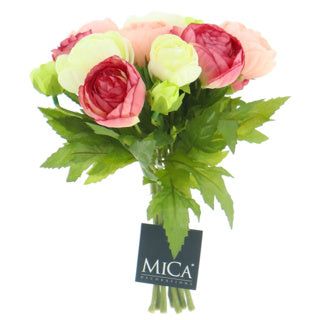 Kunstboeket ranonkel roze