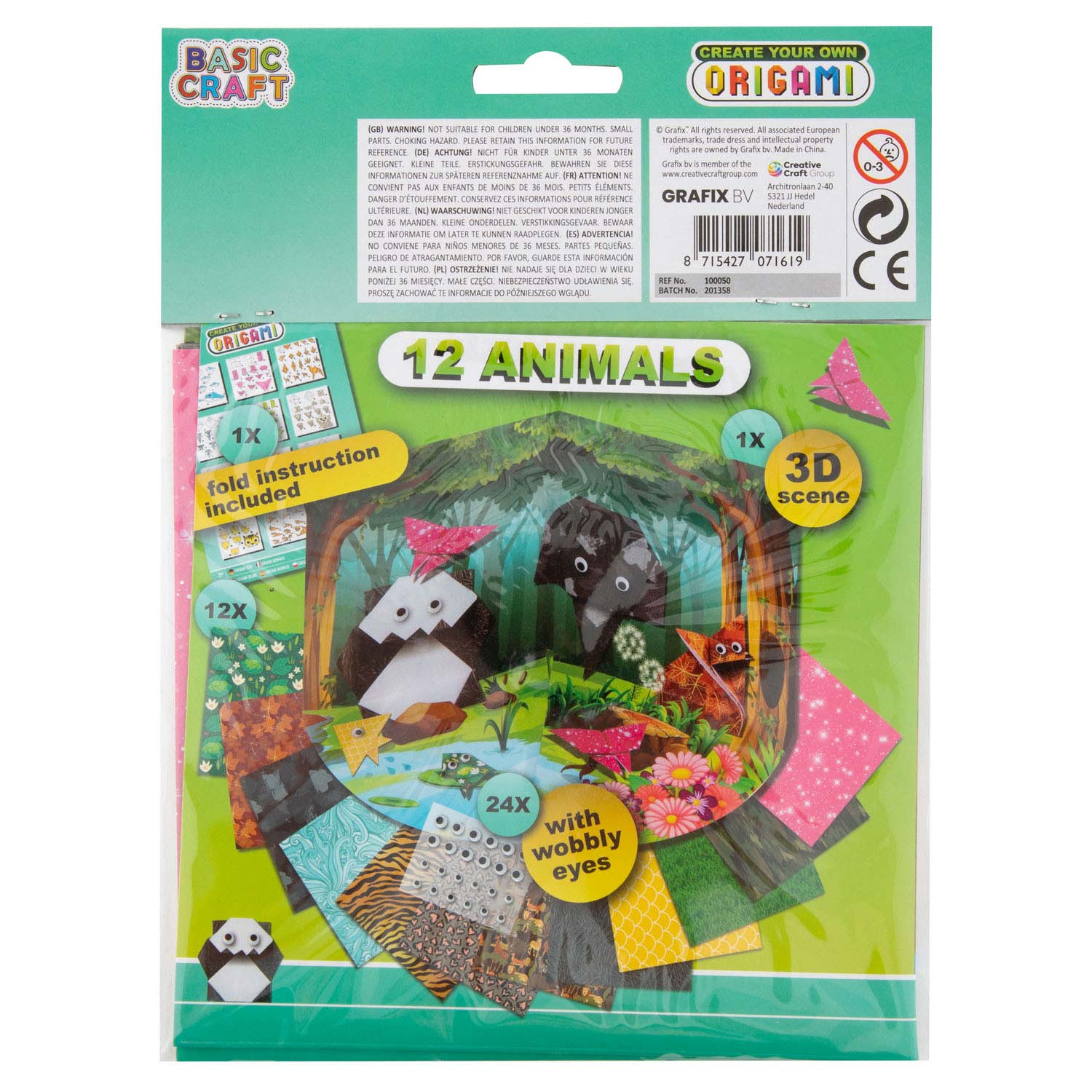 Creatieve ambachtsgroep origami vouwen dieren