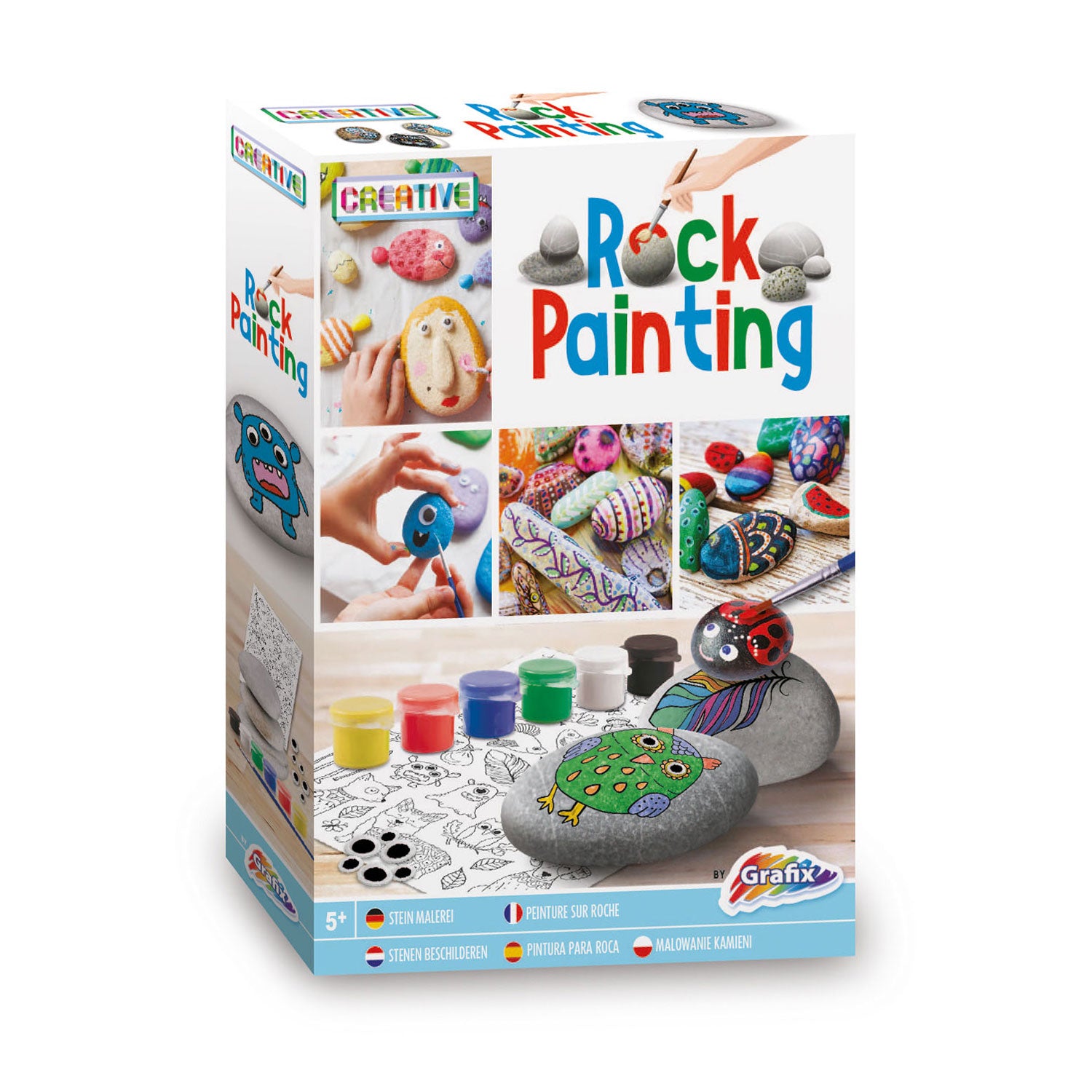 Creatieve ambachtsgroep stenen schilderen