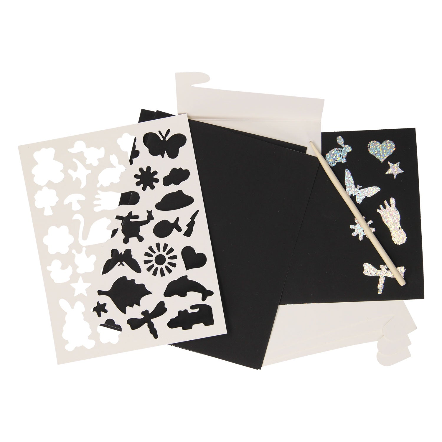 Grafix scratch art a4 assorti | 6 stuks