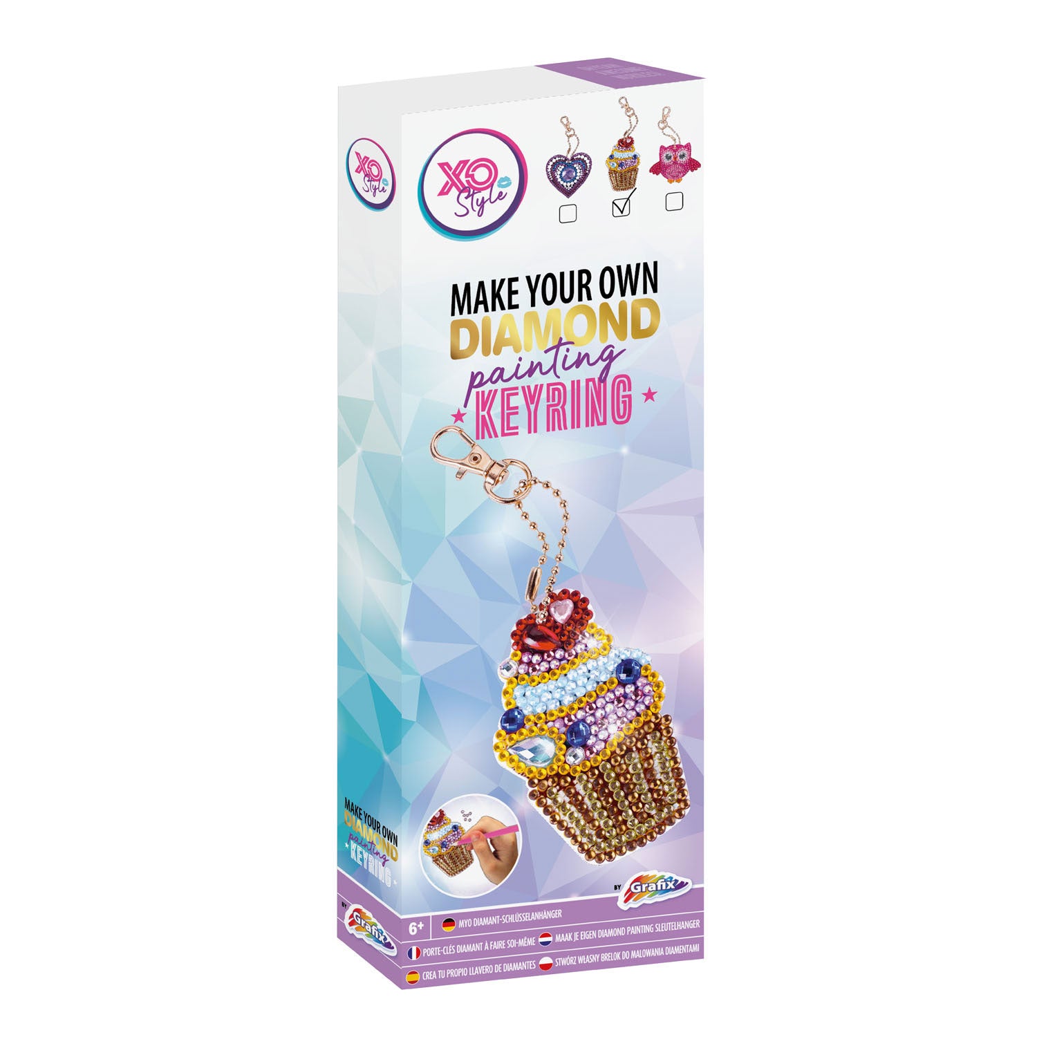 Creatieve knutselgroep diamanten sleutelhanger maken