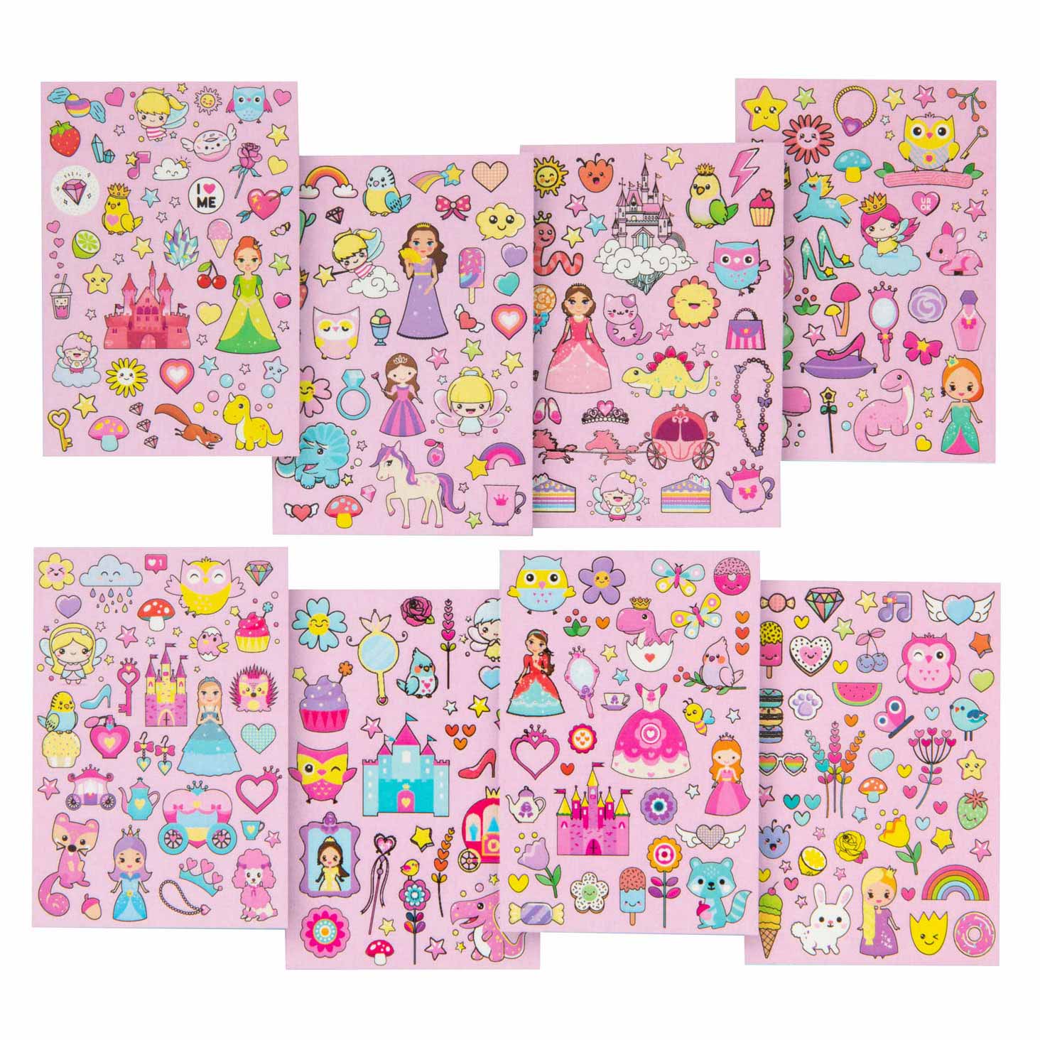 Creatieve knutselgroep glitter stickerboek a5 - roze