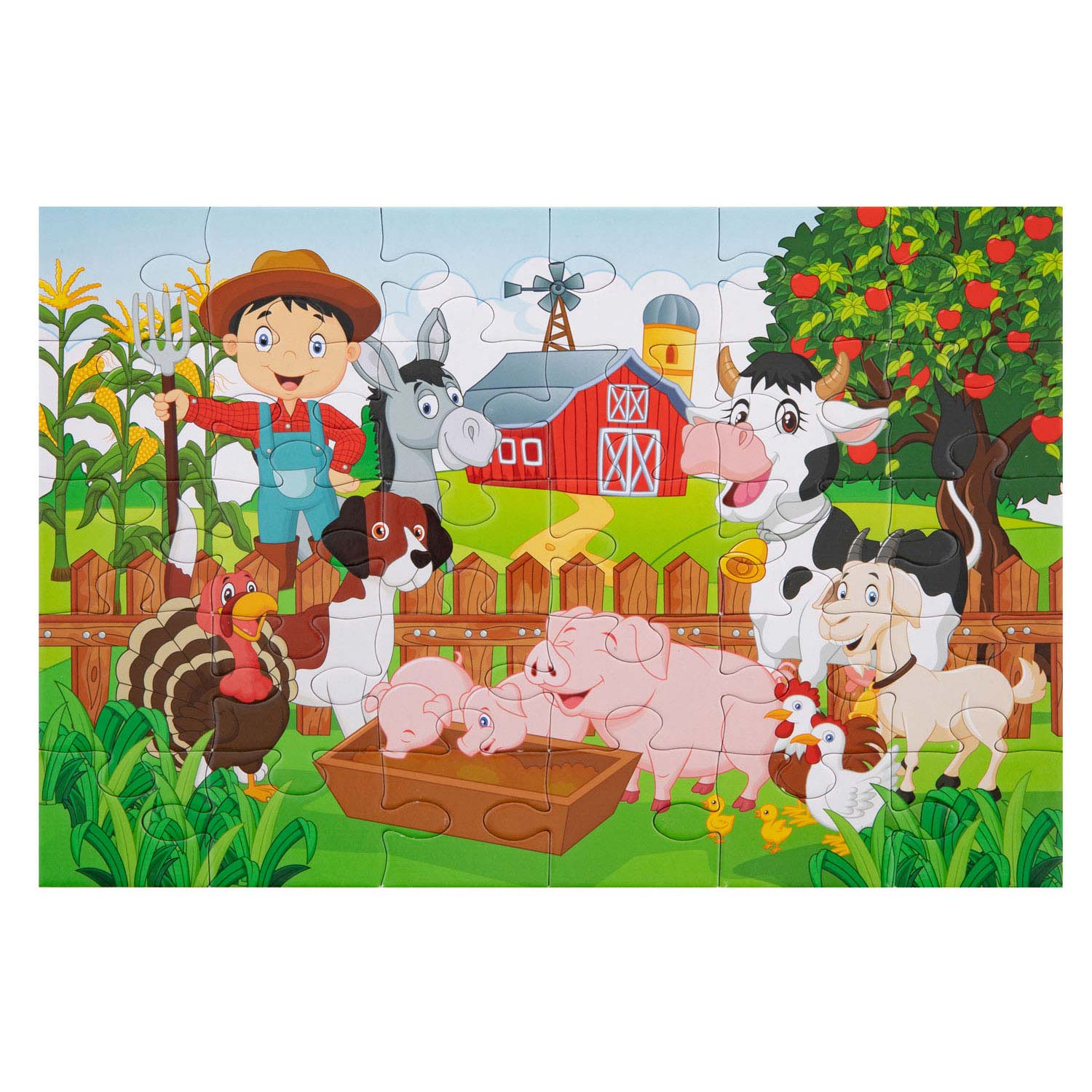 Creatieve knutselgroep puzzelboerderij, 30st.