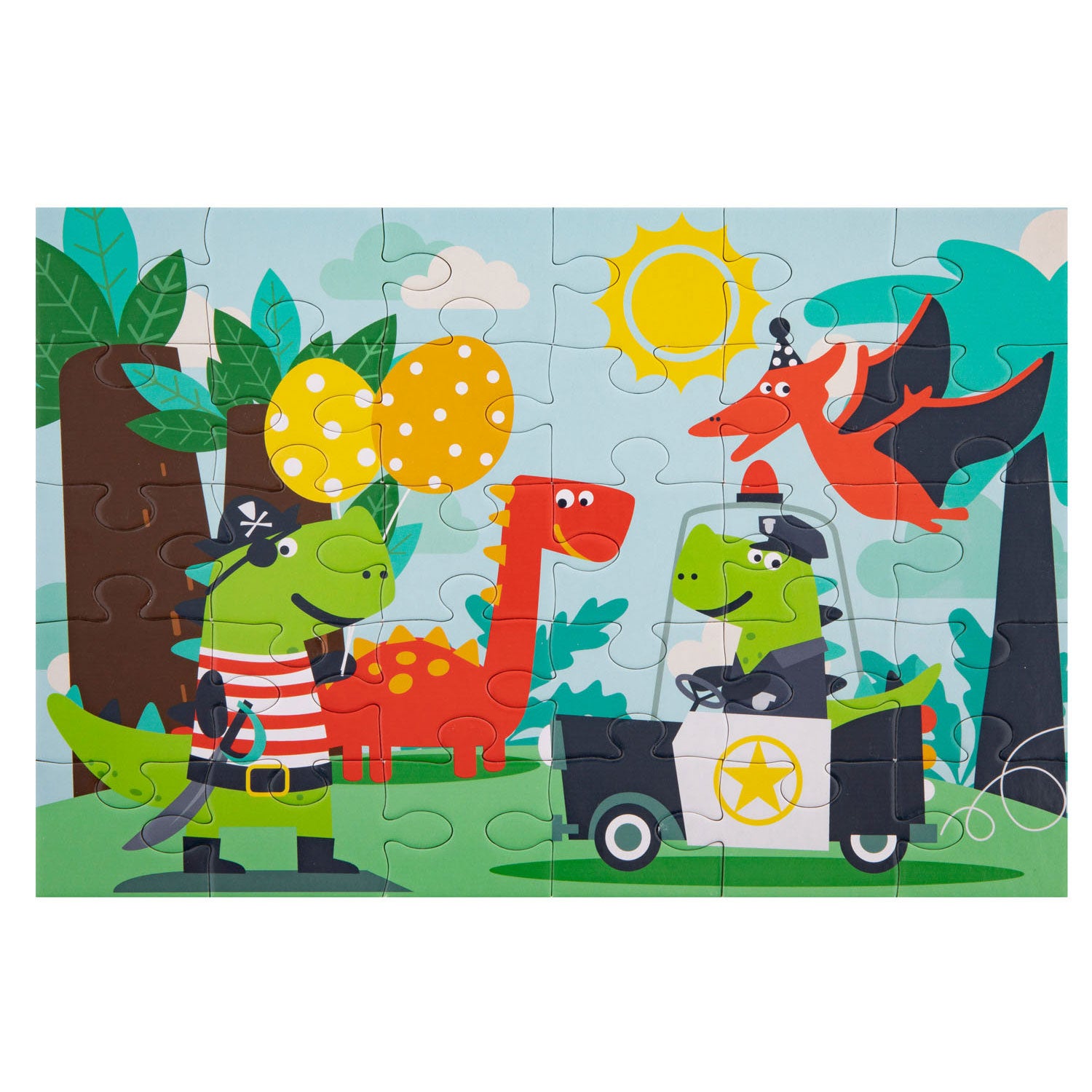 Creatieve knutselgroep puzzel dino, 30st.