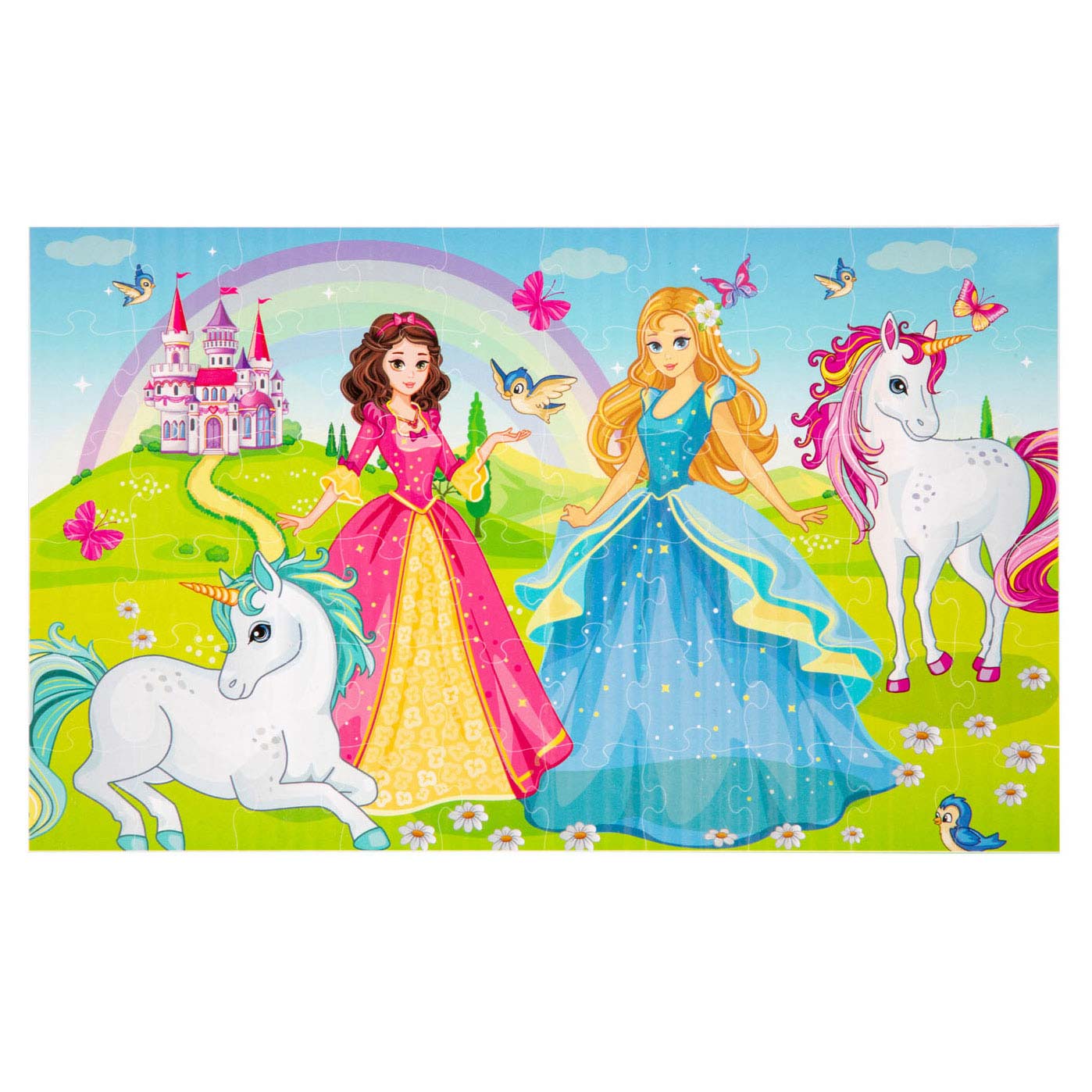 Creatieve knutselgroep vloerpuzzel prinsessen, 60st.