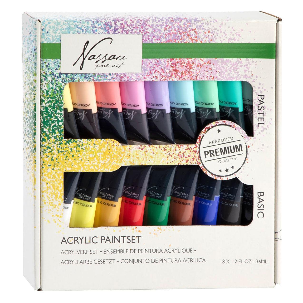 Nassau verfset 18 kleuren 36 ml nassau